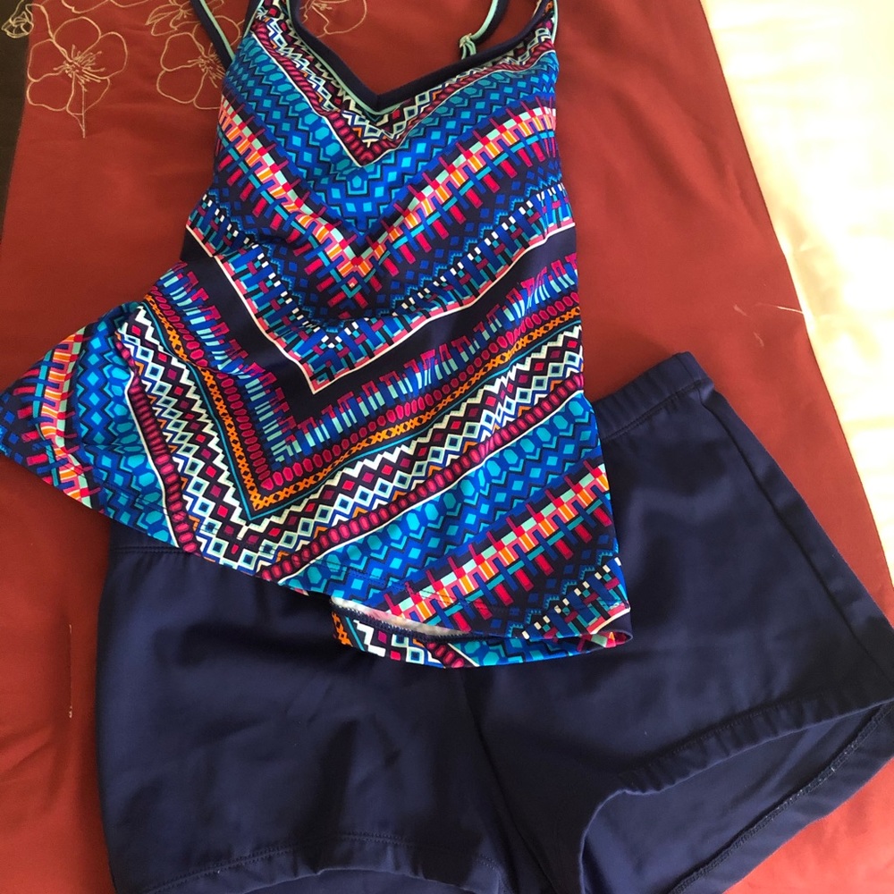 Jag 2 piece boy shorts bathing suit.